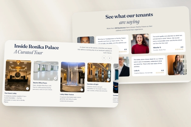Ronika Palace — A tour driven by the scroll